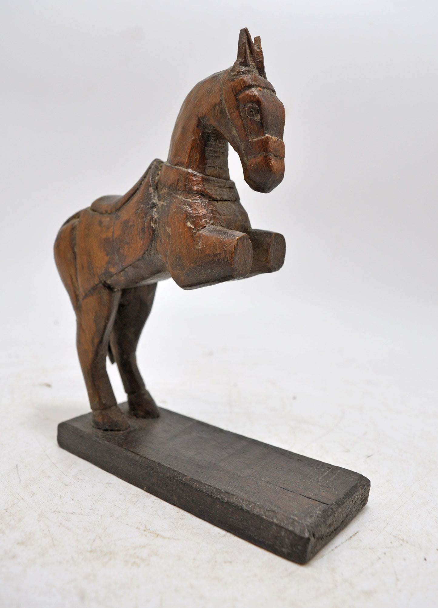 Vintage Wooden Horse Figurine Original Old Hand Carved