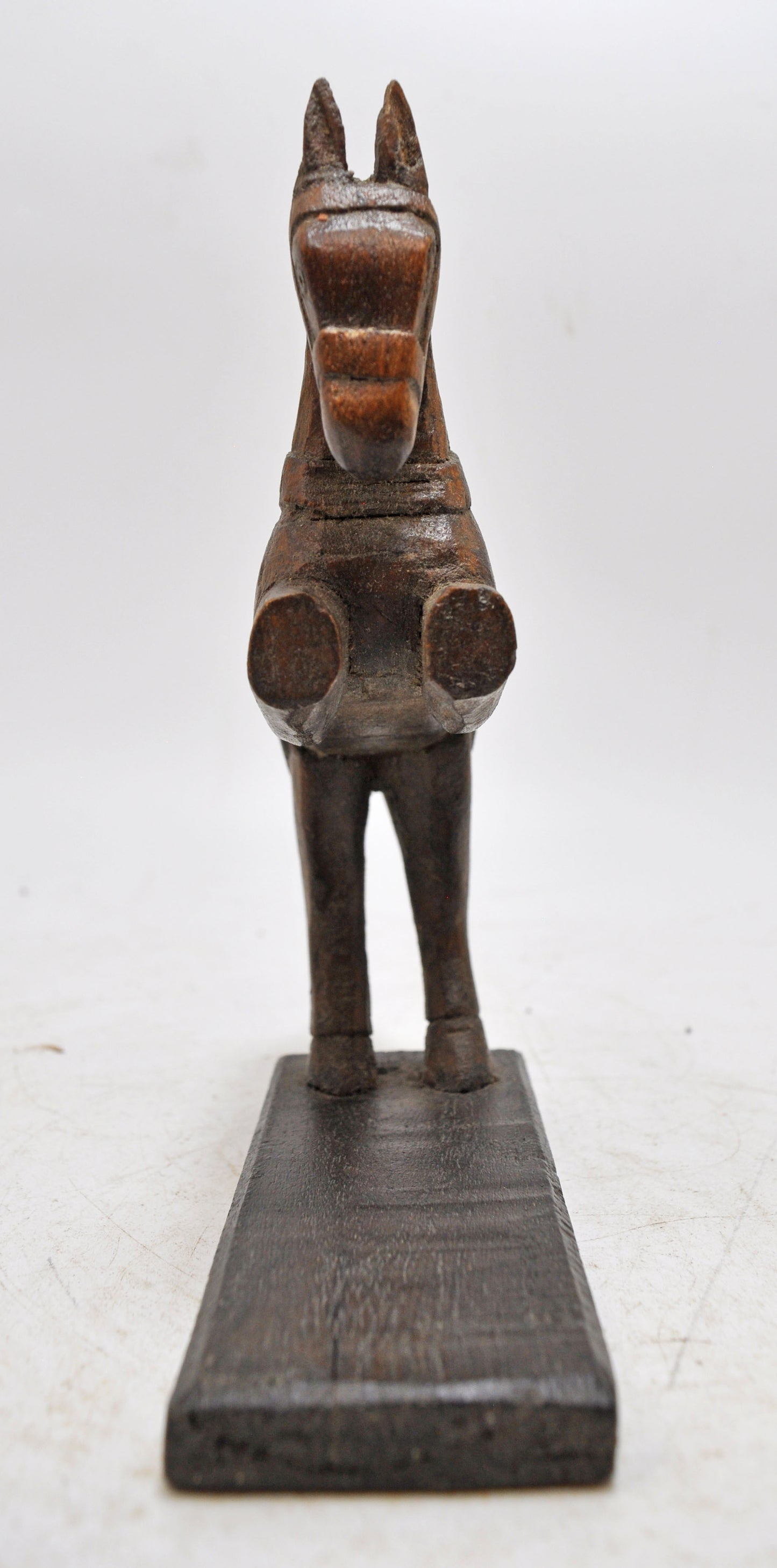 Vintage Wooden Horse Figurine Original Old Hand Carved
