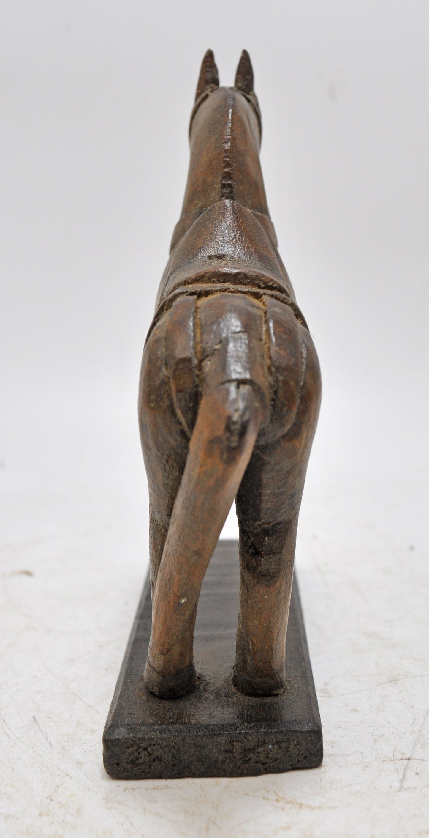 Vintage Wooden Horse Figurine Original Old Hand Carved