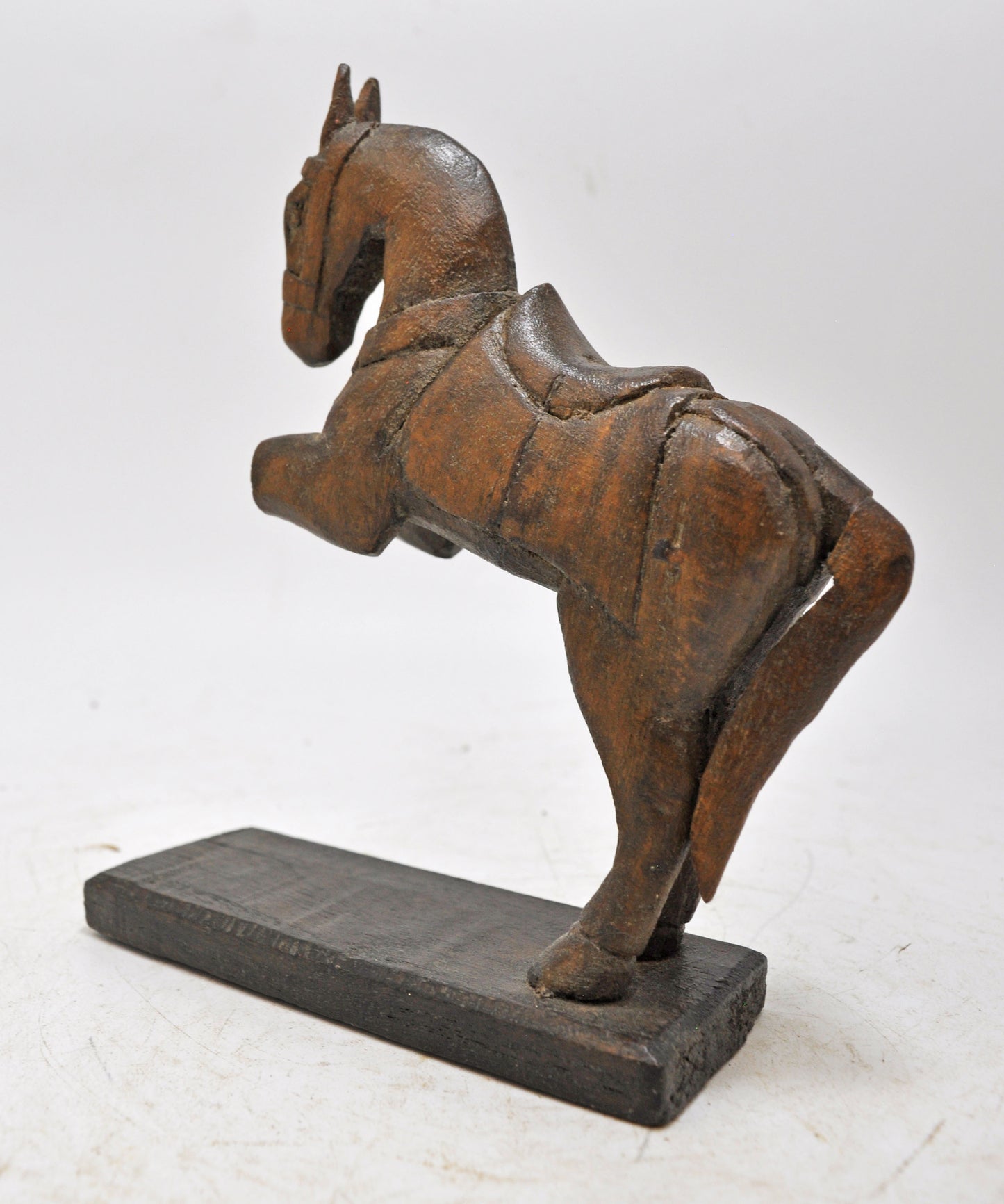 Vintage Wooden Horse Figurine Original Old Hand Carved