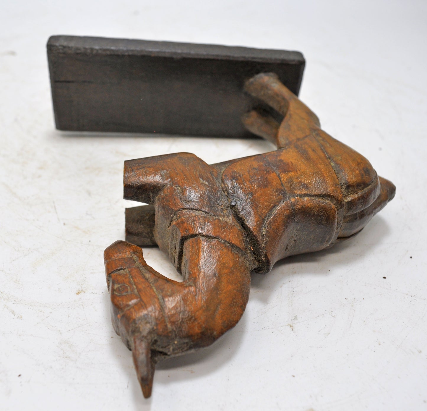 Vintage Wooden Horse Figurine Original Old Hand Carved