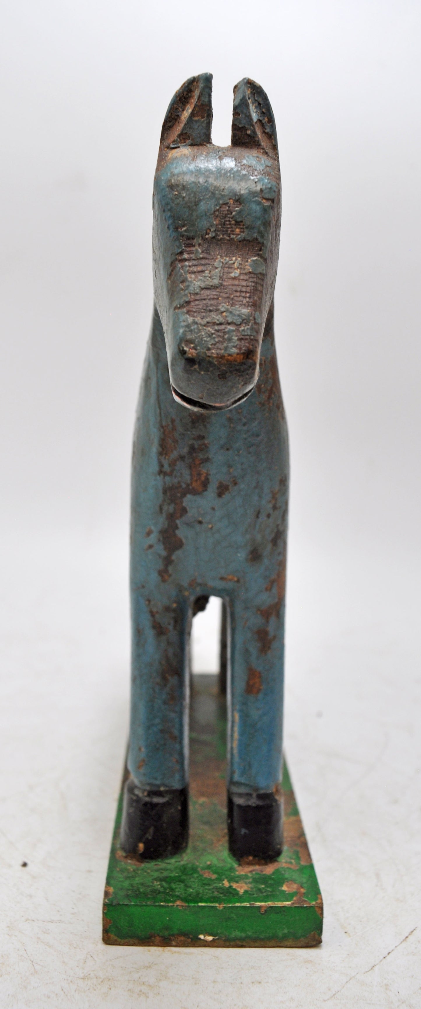 Hand Carved Wooden Horse Figurine Rustic Hand Painted