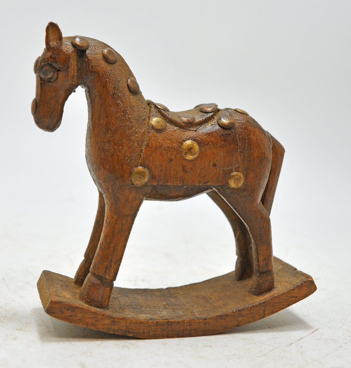 Vintage Wooden Horse Figurine Original Old Hand Carved