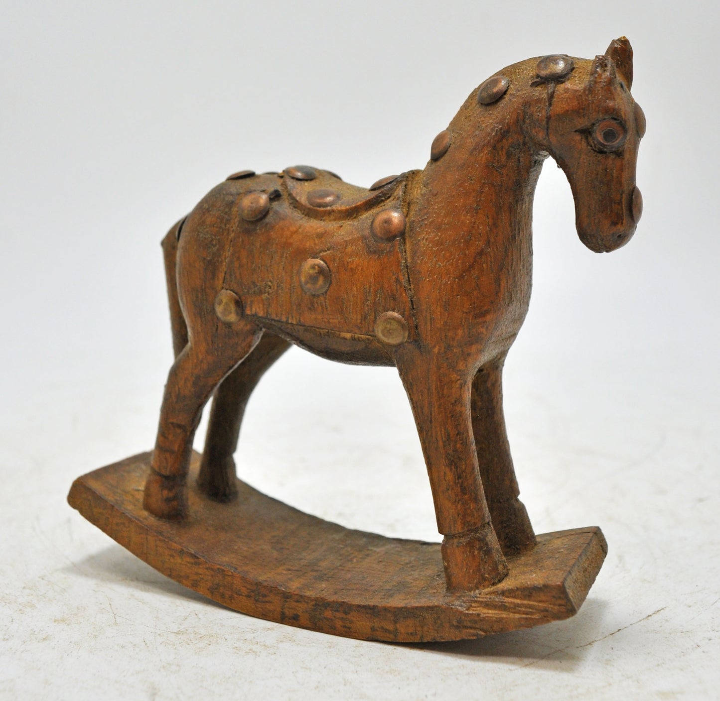 Vintage Wooden Horse Figurine Original Old Hand Carved