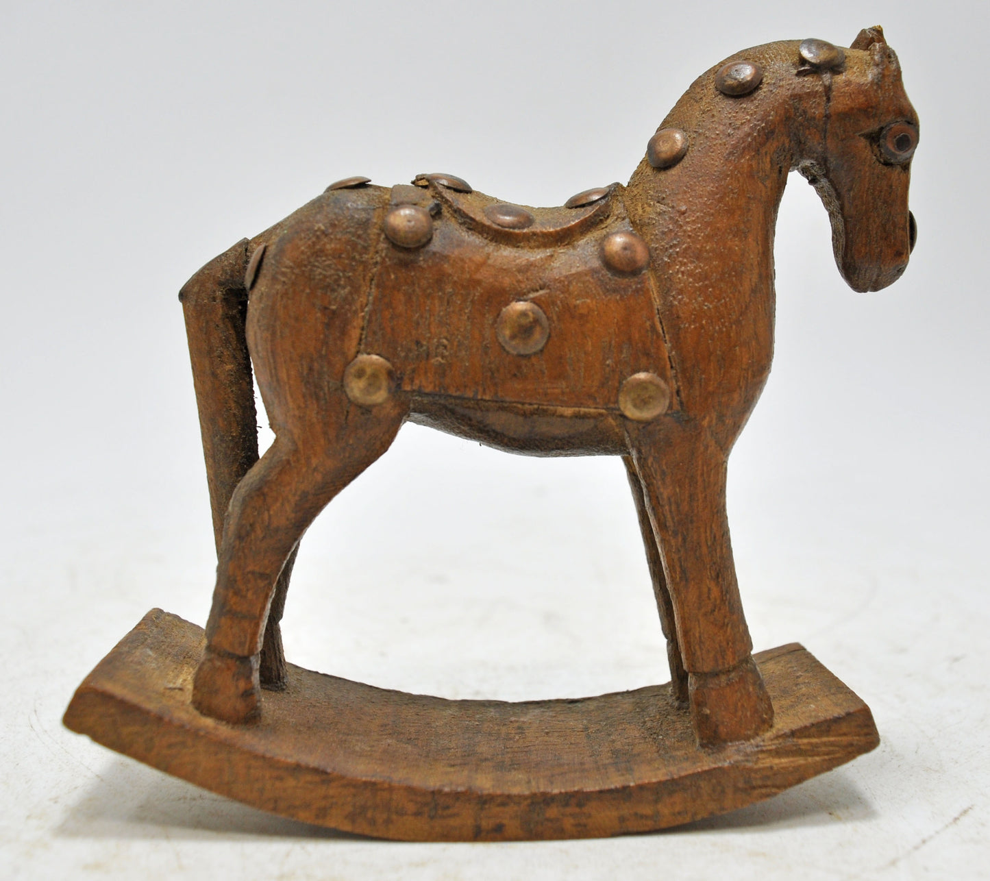 Vintage Wooden Horse Figurine Original Old Hand Carved