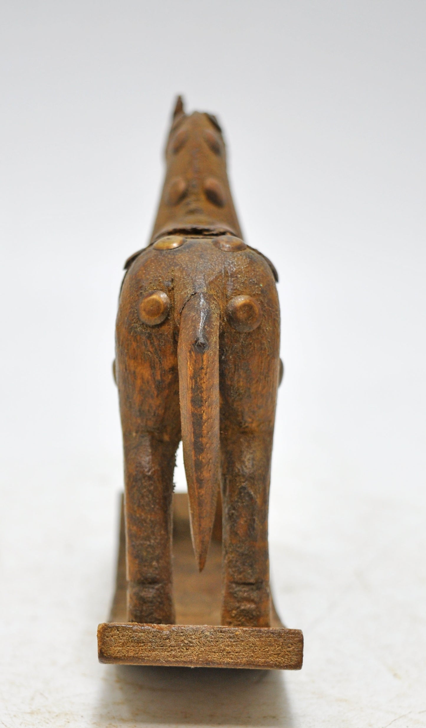 Vintage Wooden Horse Figurine Original Old Hand Carved