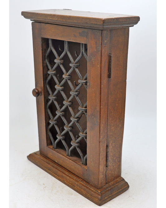 Vintage Wooden Wall Décor Key Hanging Cabinet Box Original Old Hand Crafted