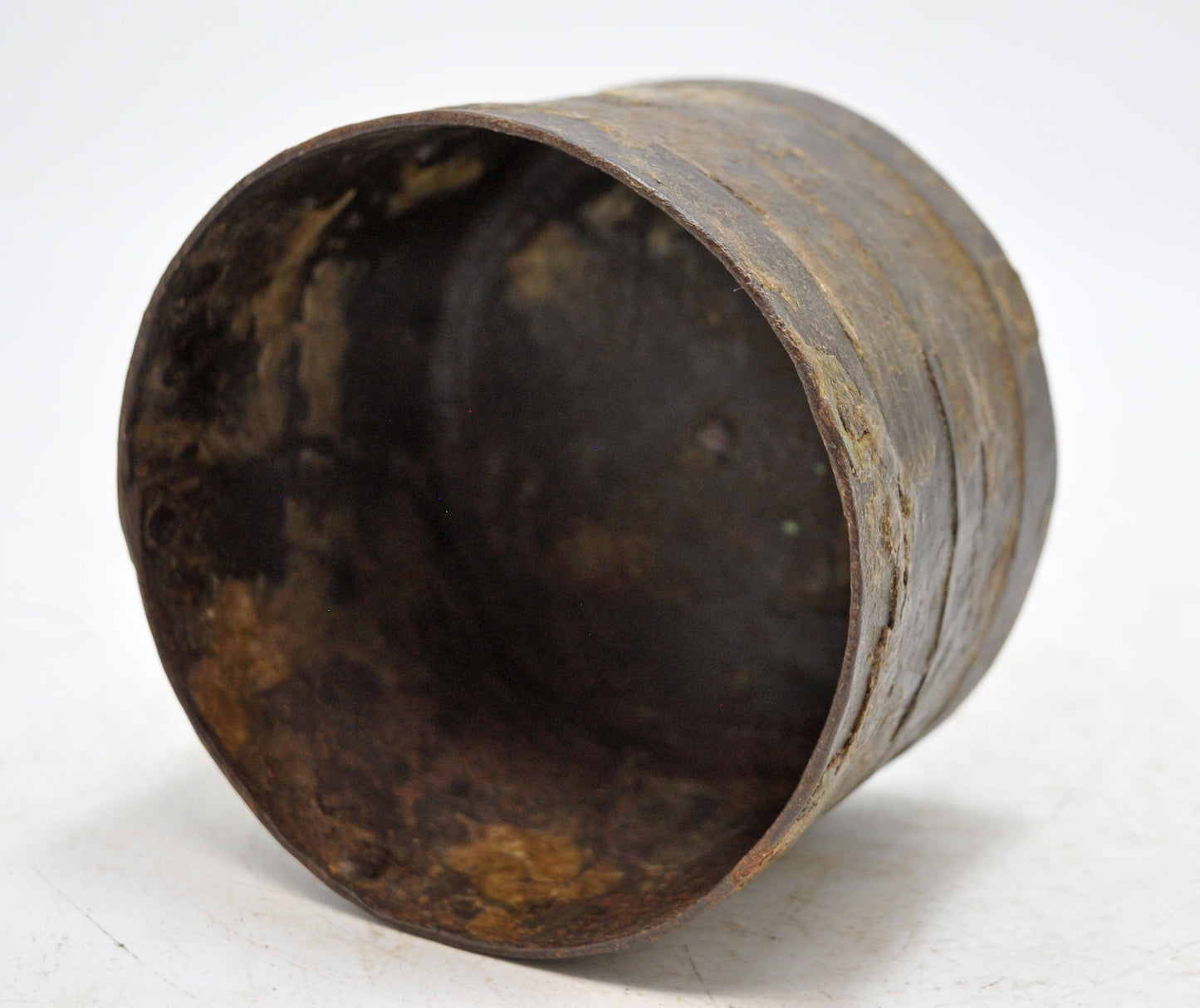 Antique Iron Kitchenware Grain Measurement Paili Pot Original Old Hand Crafted