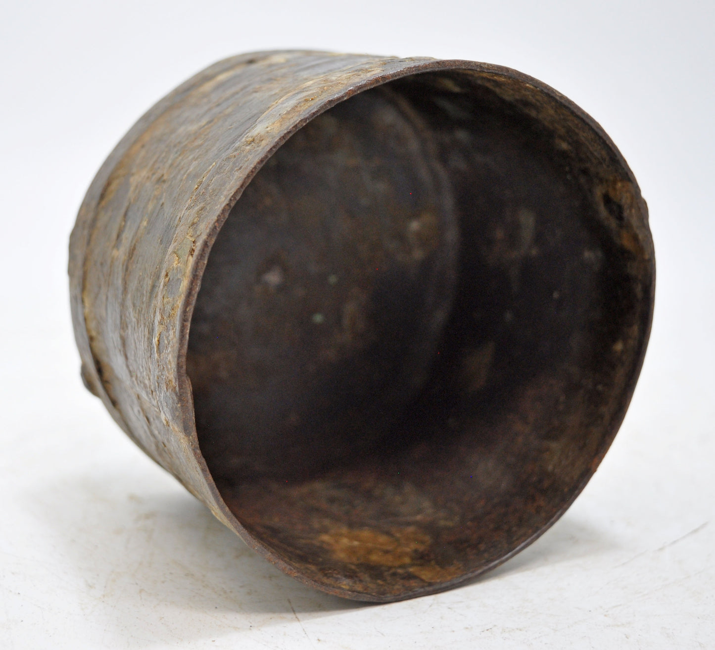 Antique Iron Kitchenware Grain Measurement Paili Pot Original Old Hand Crafted