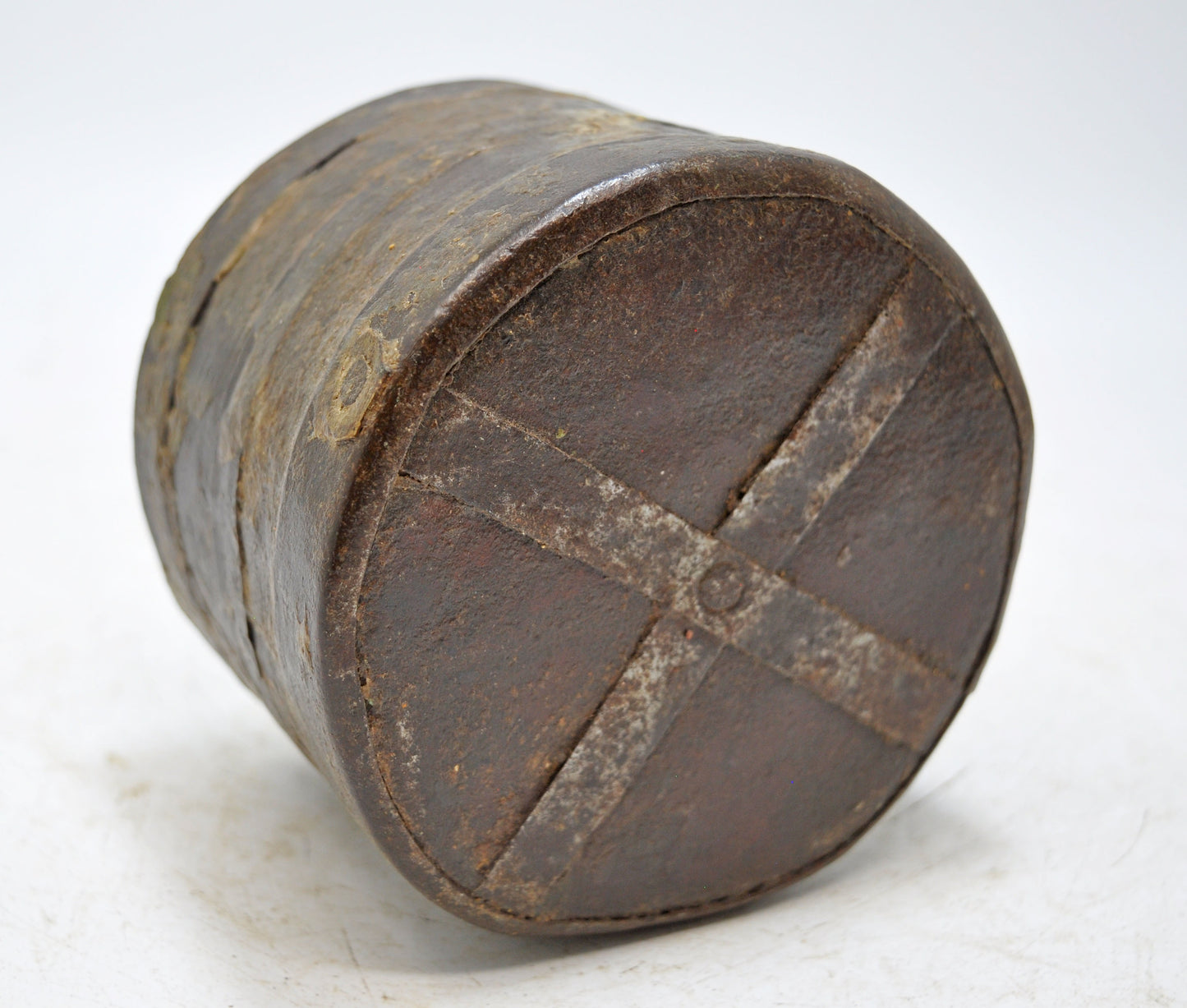 Antique Iron Kitchenware Grain Measurement Paili Pot Original Old Hand Crafted