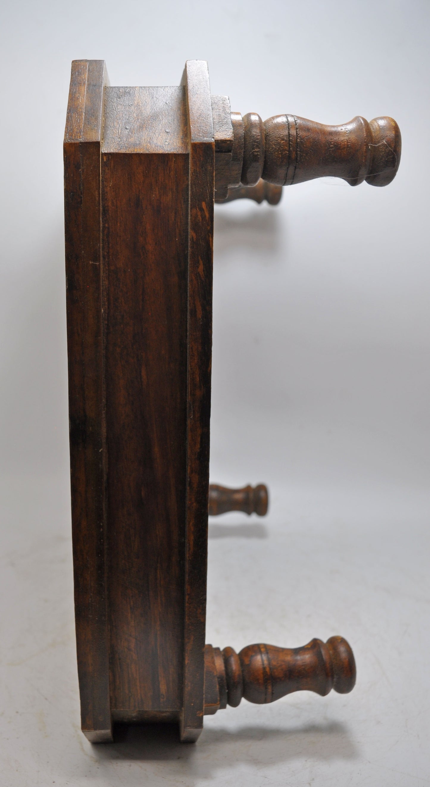 Vintage Wooden Square Choki Bajot Stool Original Old Hand Crafted Tile Fitted