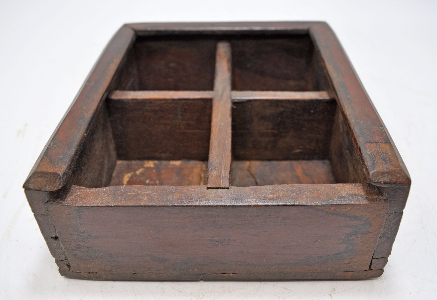 Antique Wooden Kitchenware Spice Box Original Old Hand Crafted