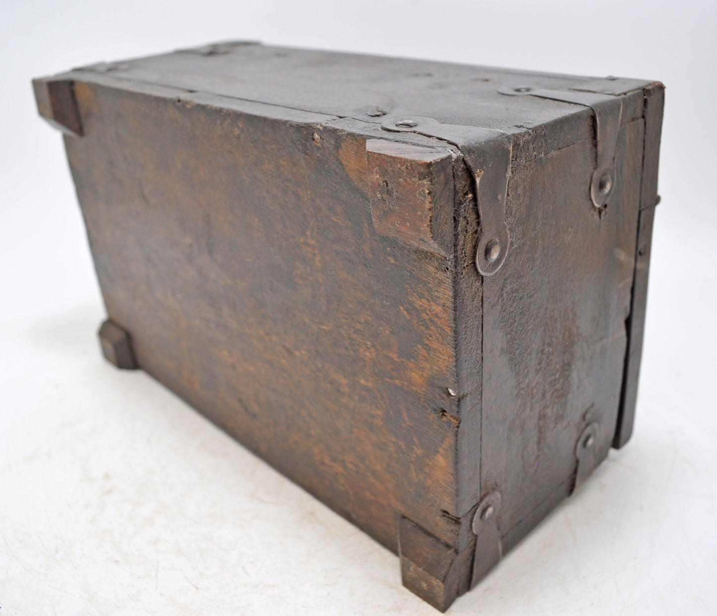 Antique Wooden Storage Chest Box Original Old Hand Crafted