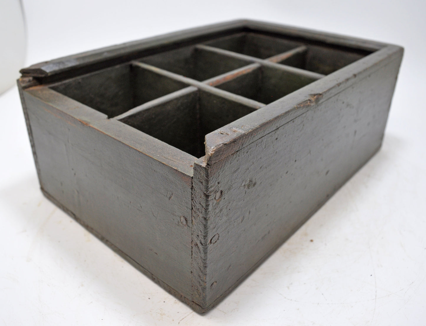 Antique Wooden Kitchenware Spice Box Original Old Hand Crafted