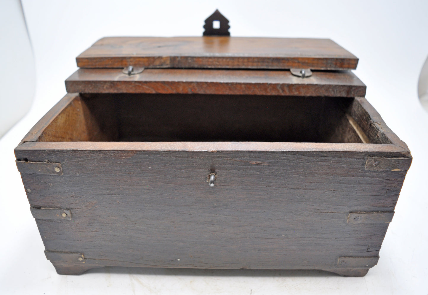 Antique Wooden Storage Chest Box Original Old Hand Crafted