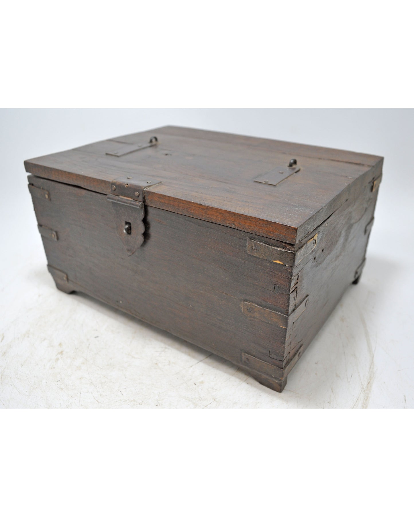Antique Wooden Storage Chest Box Original Old Hand Crafted