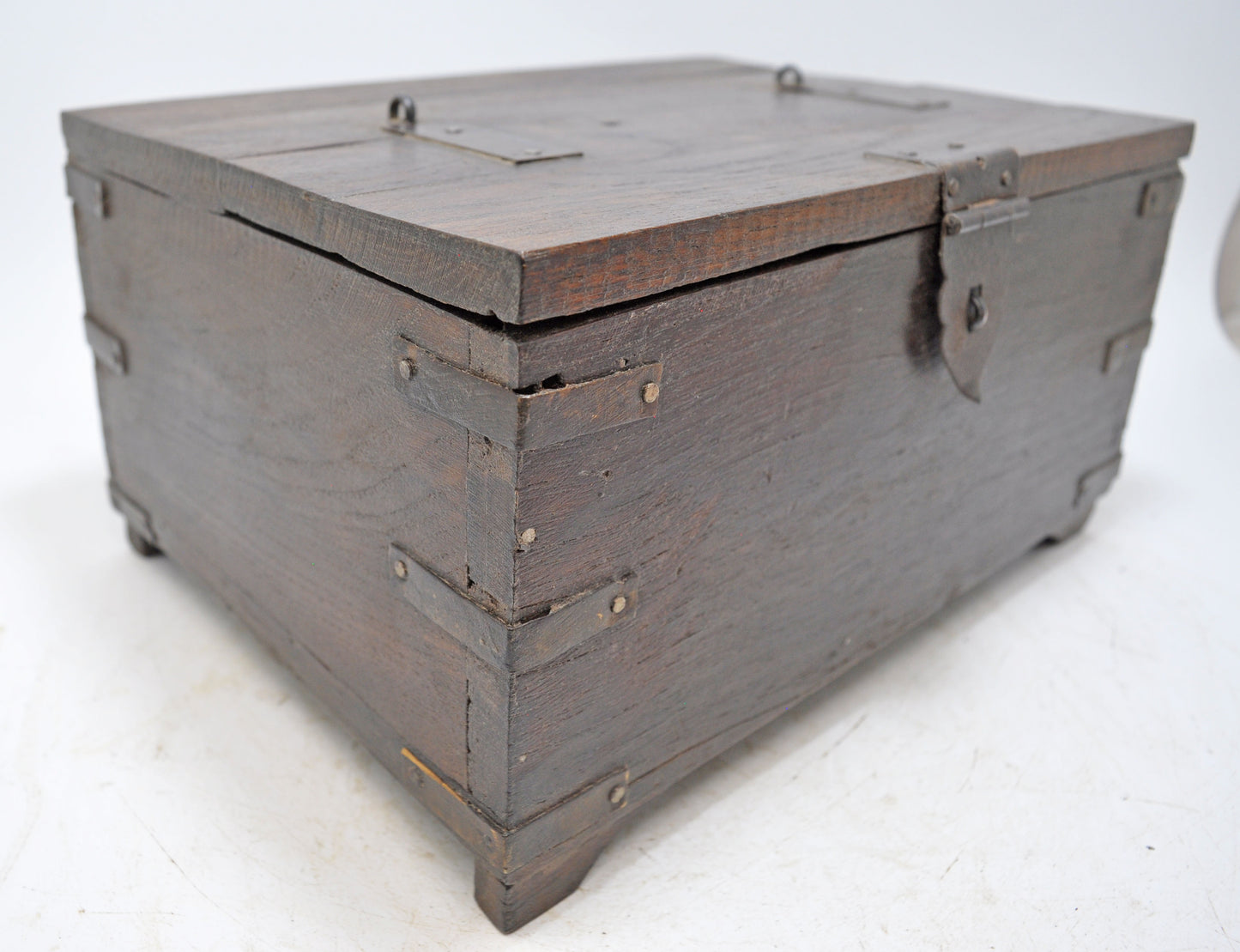 Antique Wooden Storage Chest Box Original Old Hand Crafted
