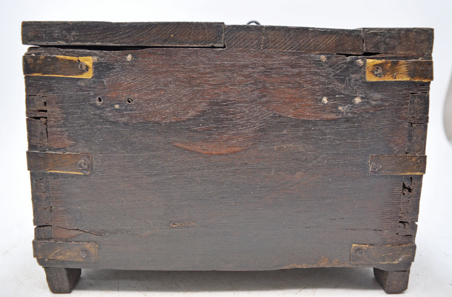 Antique Wooden Storage Chest Box Original Old Hand Crafted