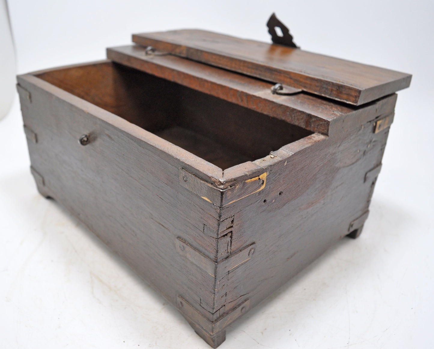 Antique Wooden Storage Chest Box Original Old Hand Crafted