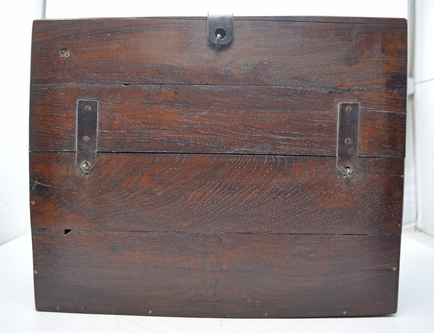 Antique Wooden Storage Chest Box Original Old Hand Crafted Brass Fitted