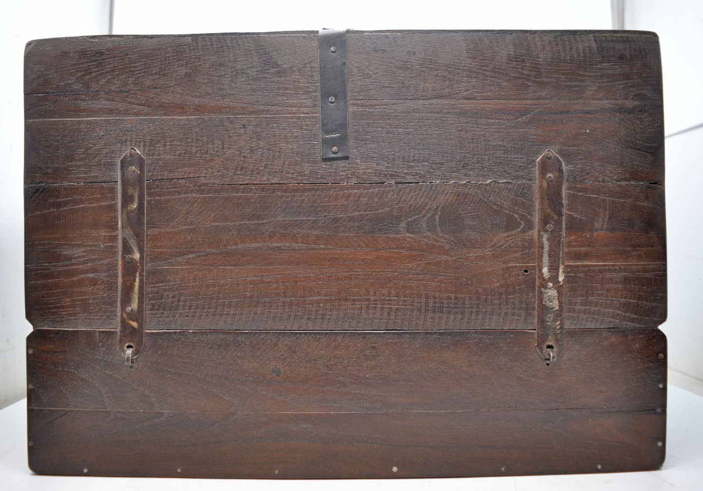 Antique Wooden Storage Chest Box Original Old Hand Crafted Brass Fitted