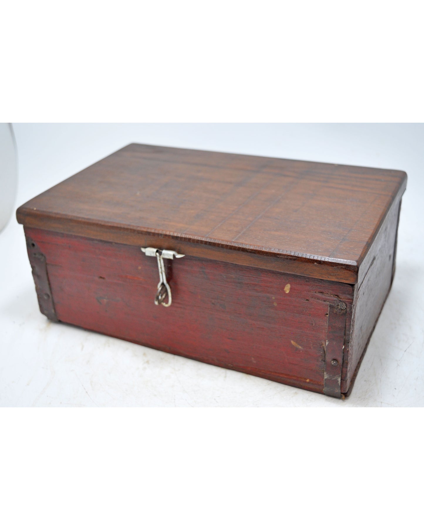 Antique Wooden Storage Chest Box Original Old Hand Crafted