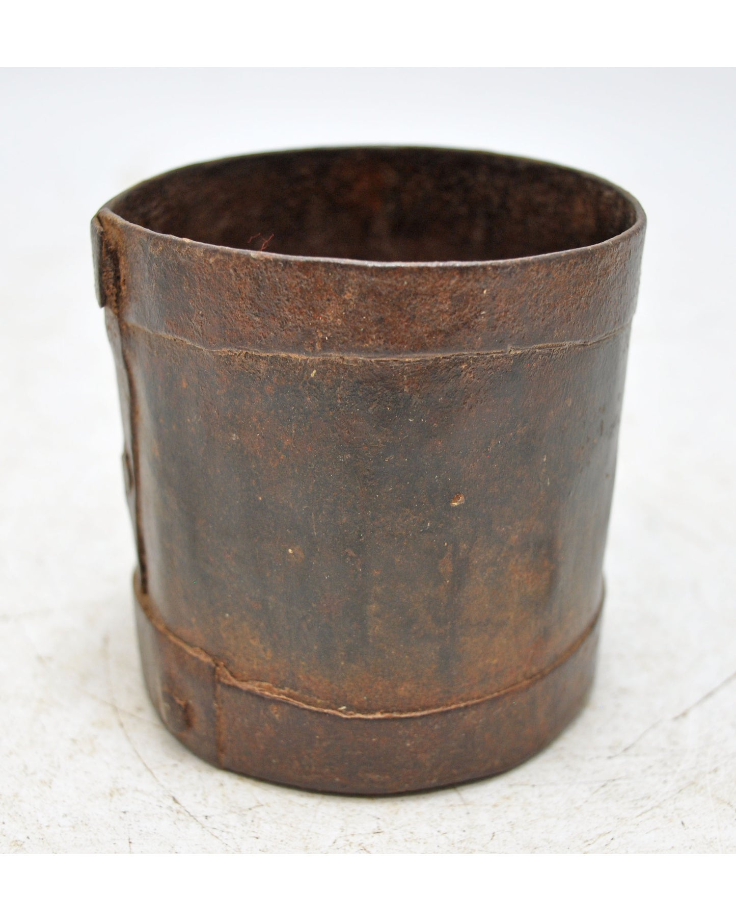Antique Iron Grain Measurement Paili Pot Original Old Hand Crafted