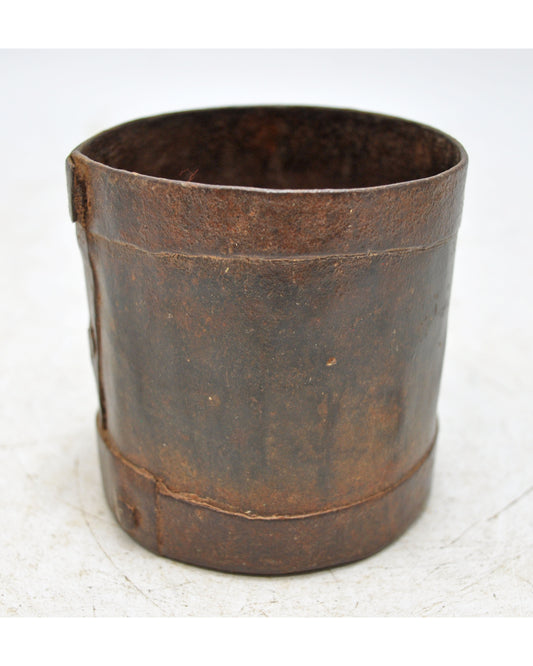 Antique Iron Grain Measurement Paili Pot Original Old Hand Crafted