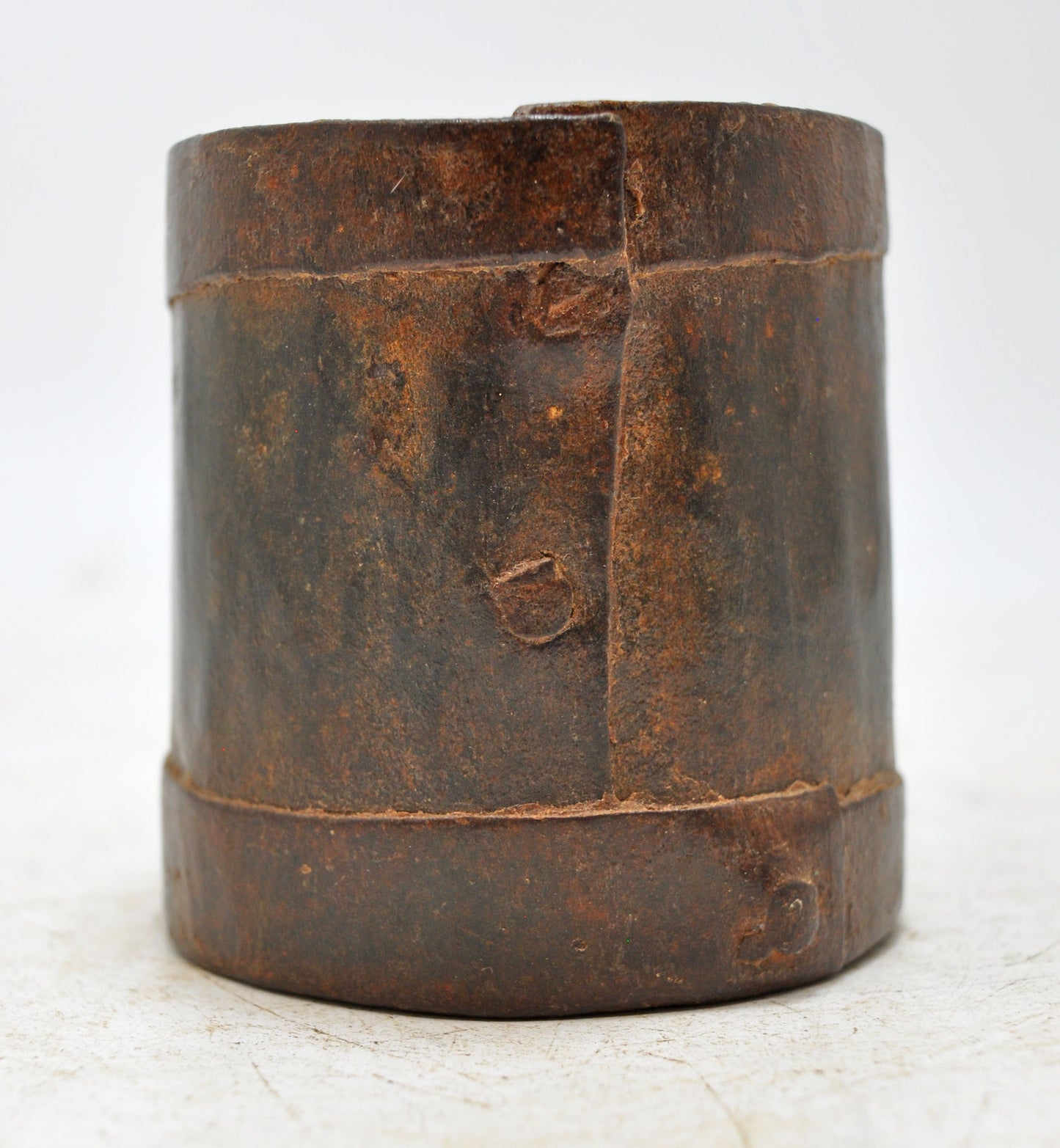 Antique Iron Grain Measurement Paili Pot Original Old Hand Crafted