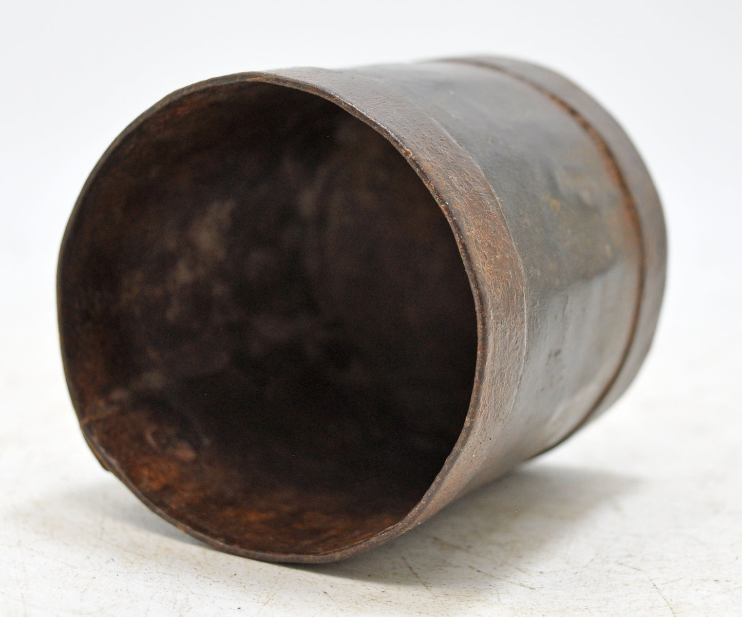 Antique Iron Grain Measurement Paili Pot Original Old Hand Crafted