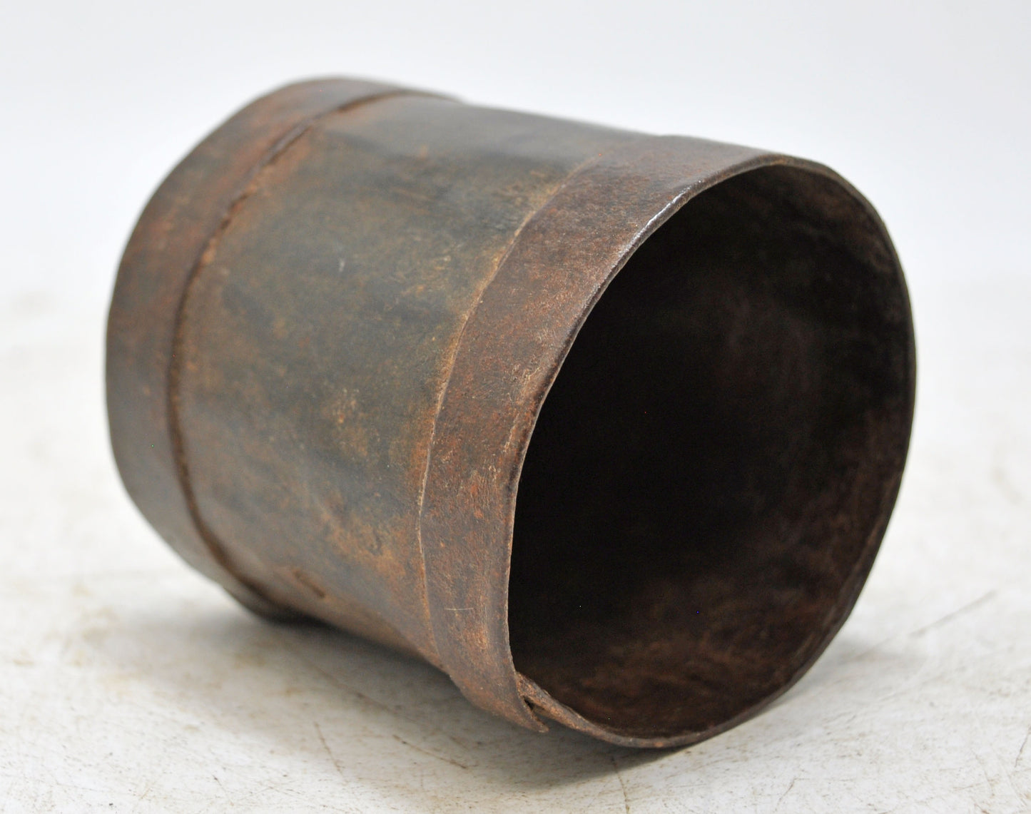 Antique Iron Grain Measurement Paili Pot Original Old Hand Crafted