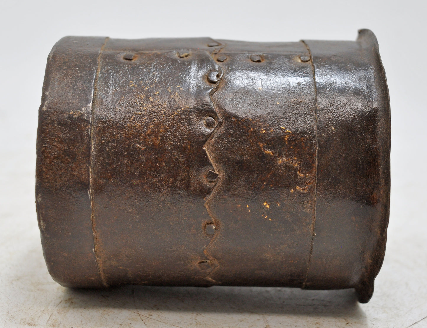 Antique Iron Grain Measurement Paili Pot Original Old Hand Crafted