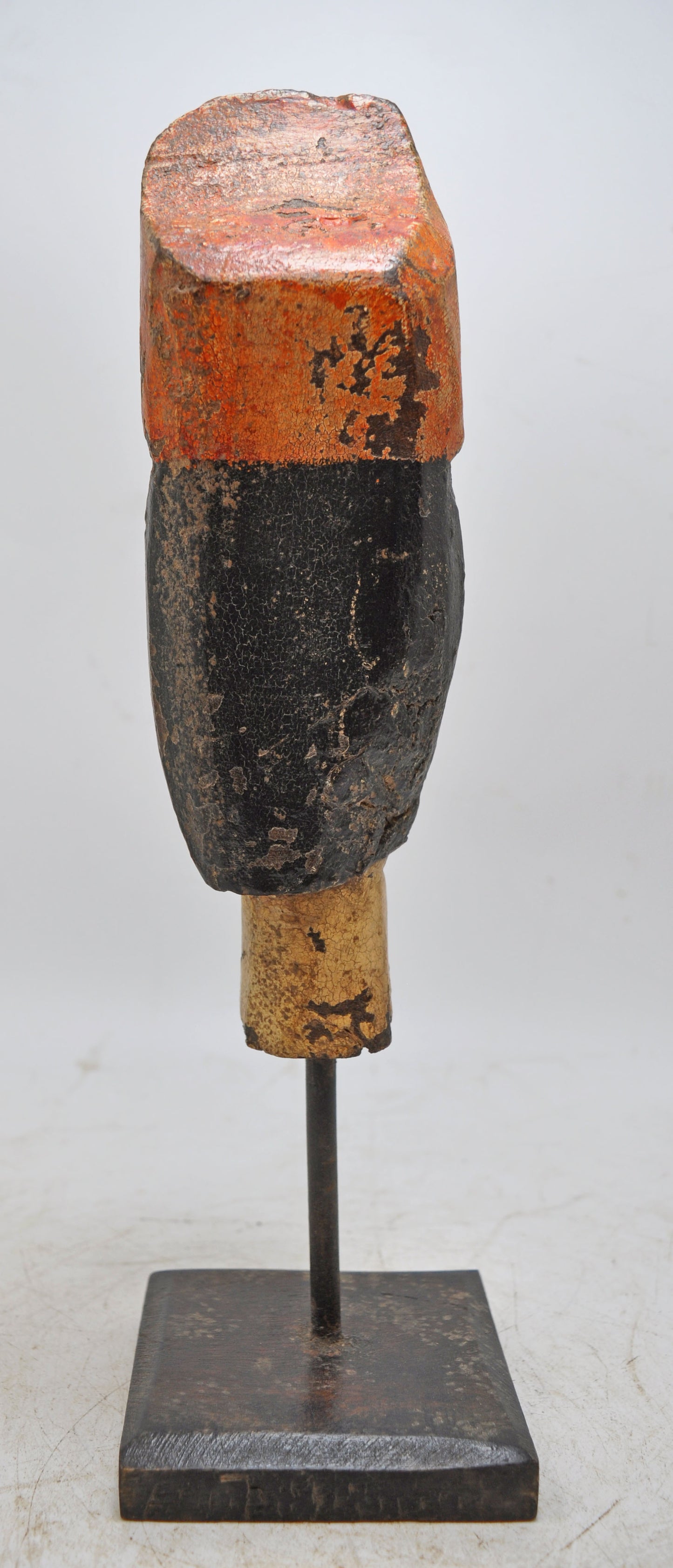 Hand Carved Wooden Man Puppet Head Bust Figurine Hand Painted