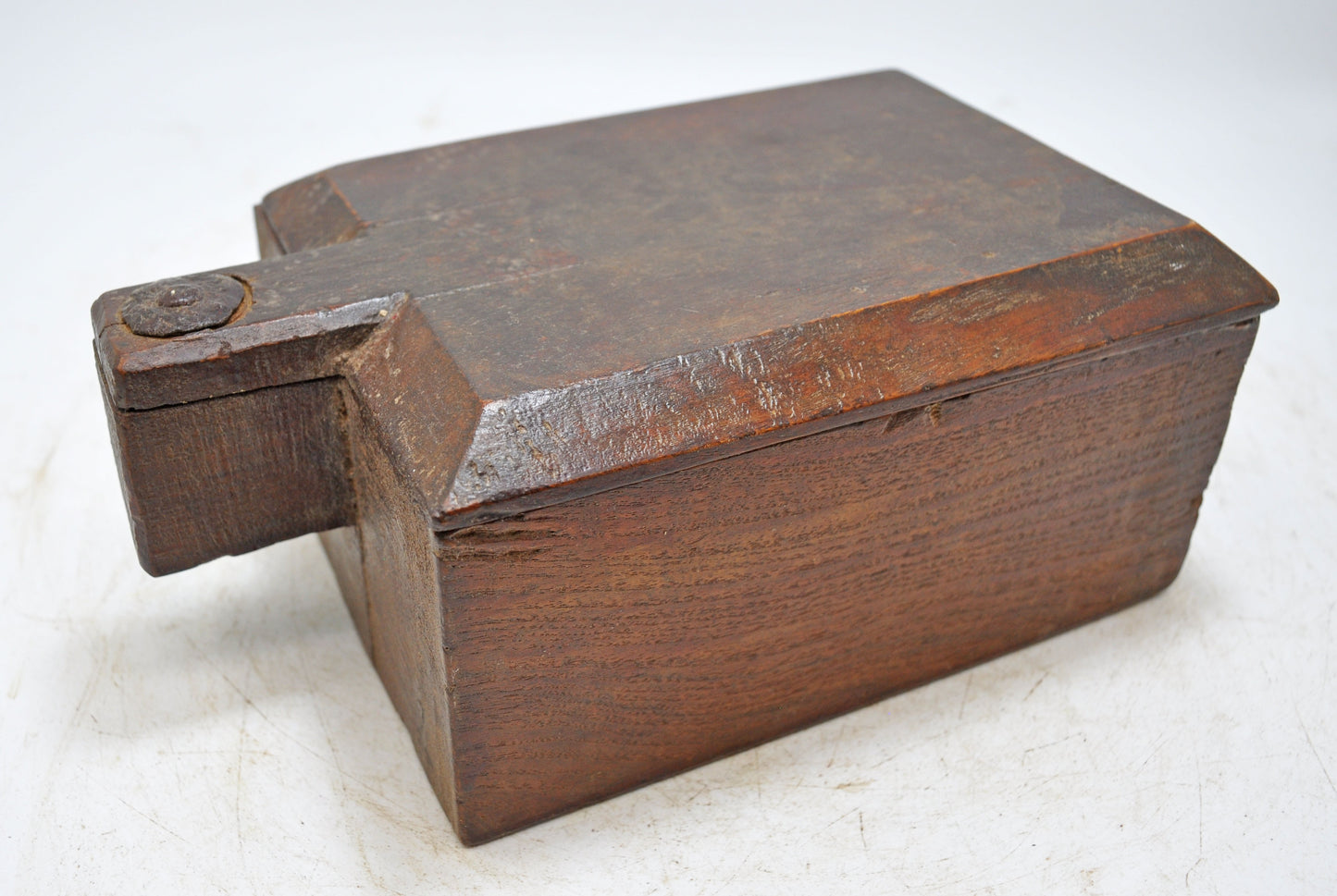 Antique Wooden Kitchenware Spice Box Original Old Hand Carved