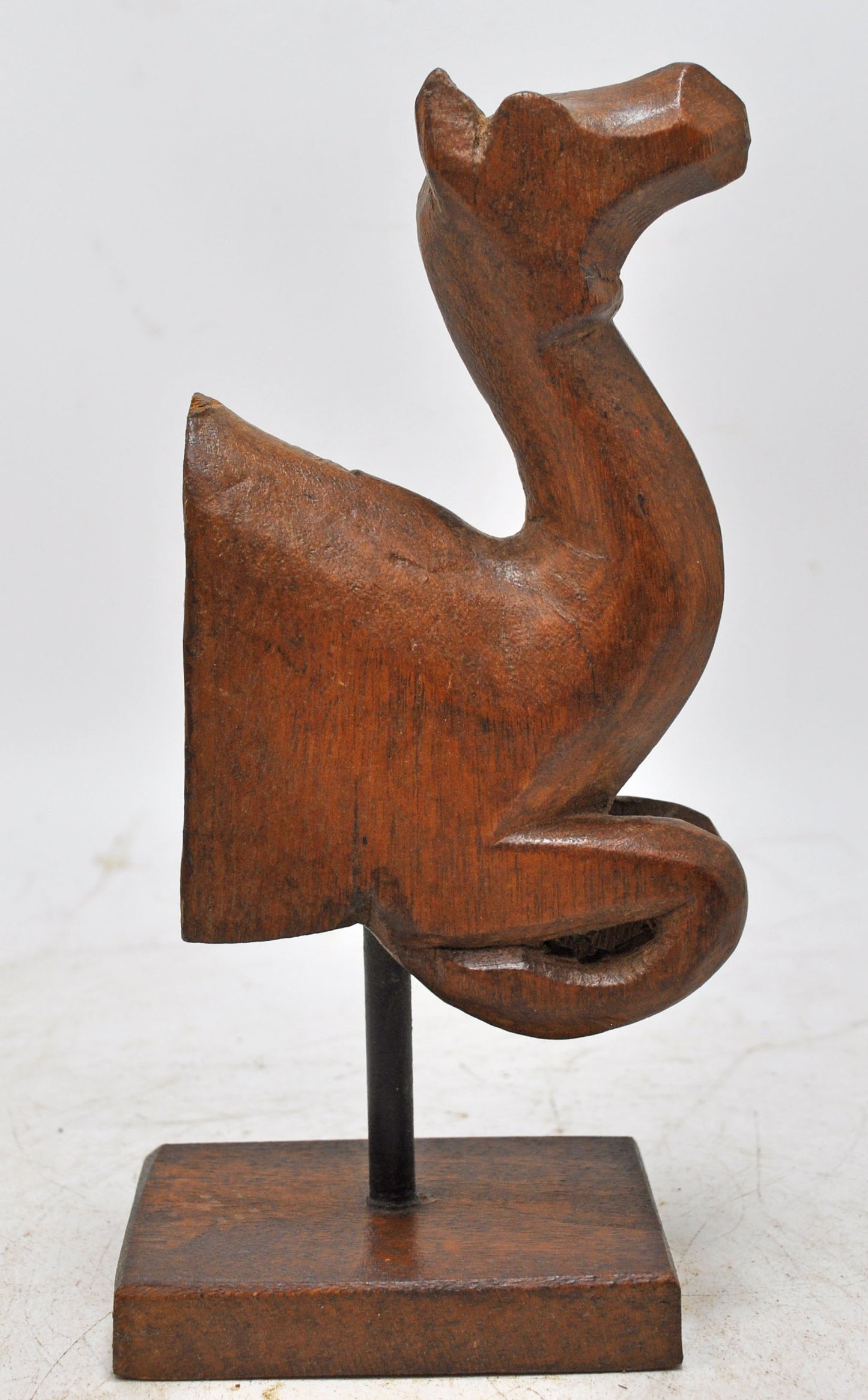 Vintage Wooden Camel Figurine Original Old Hand Carved