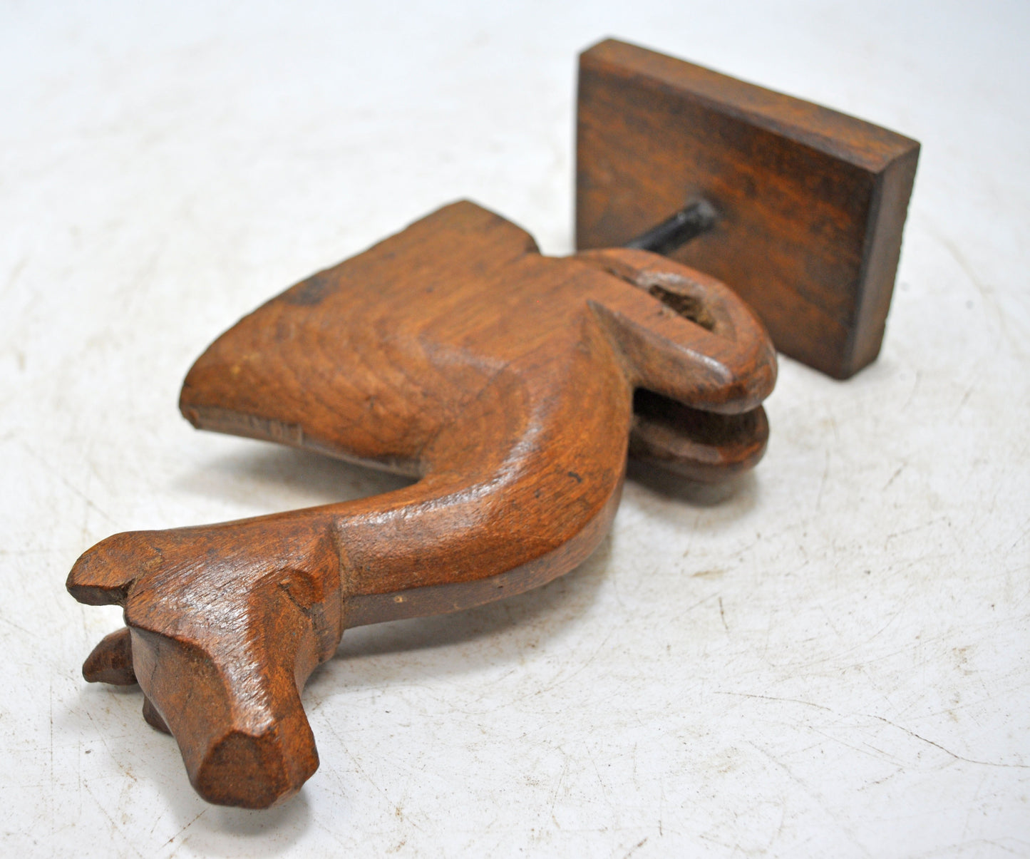 Vintage Wooden Camel Figurine Original Old Hand Carved