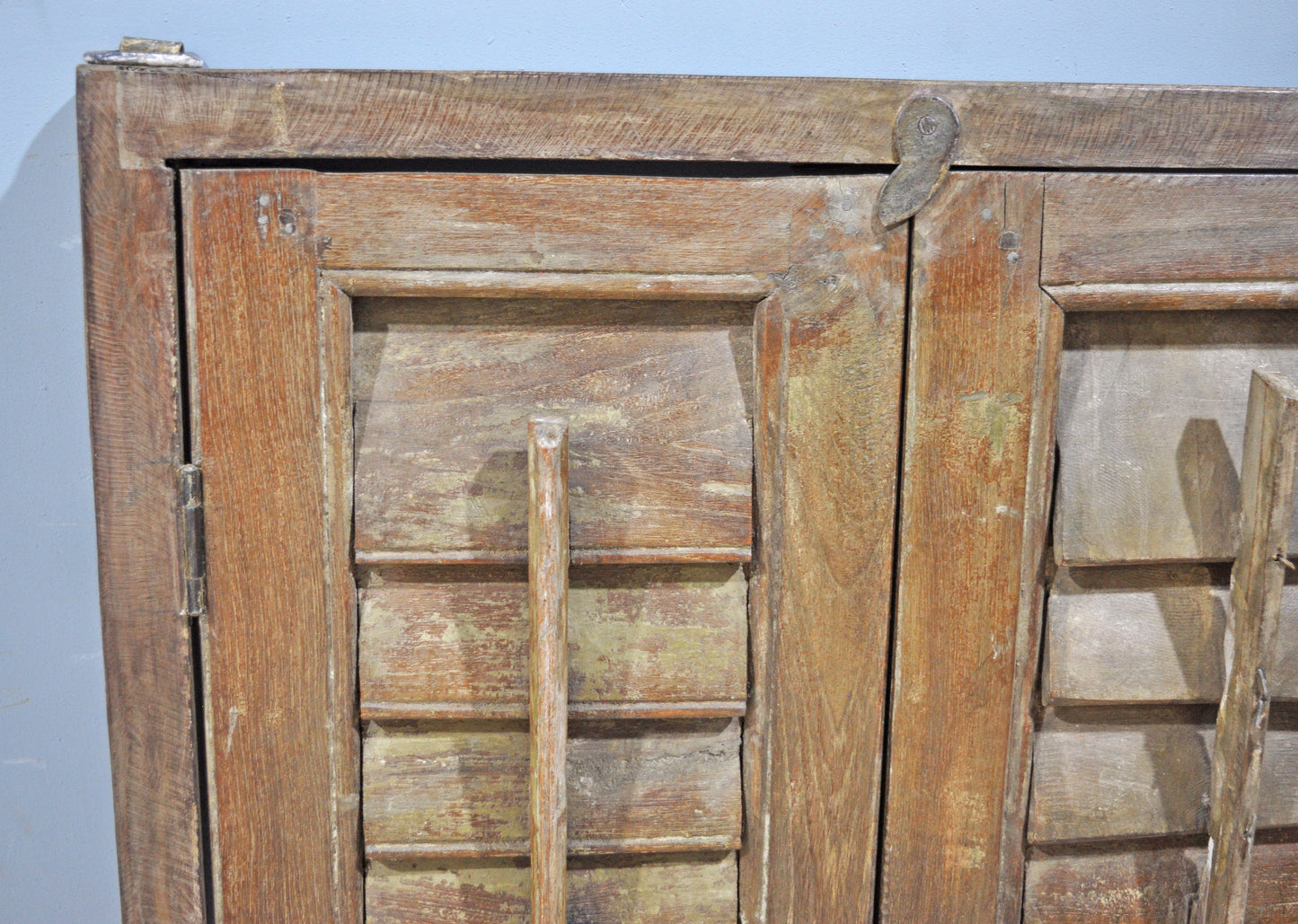 Antique Wooden Wall Décor Shutter Window With Frame Original Old Hand Crafted