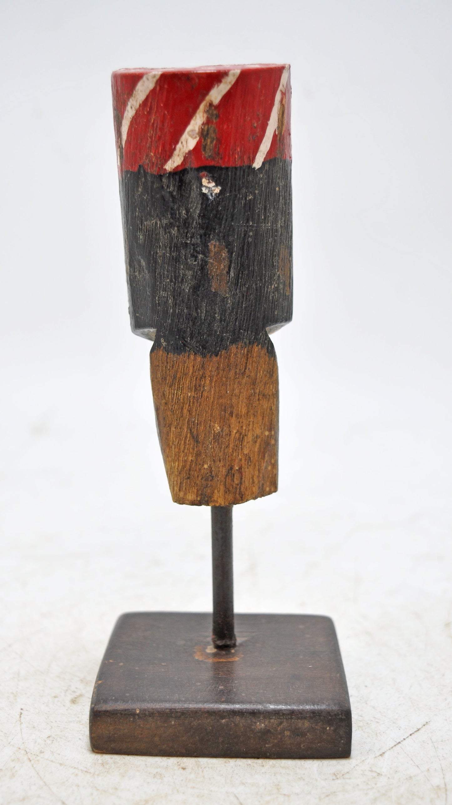 Vintage Wooden Puppet Head Bust Figurine Original Old Hand Carved Painted