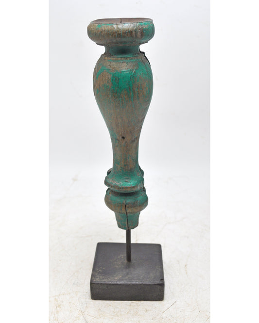Antique Wooden Paga Leg Candle Holder Stand Original Old Hand Carved