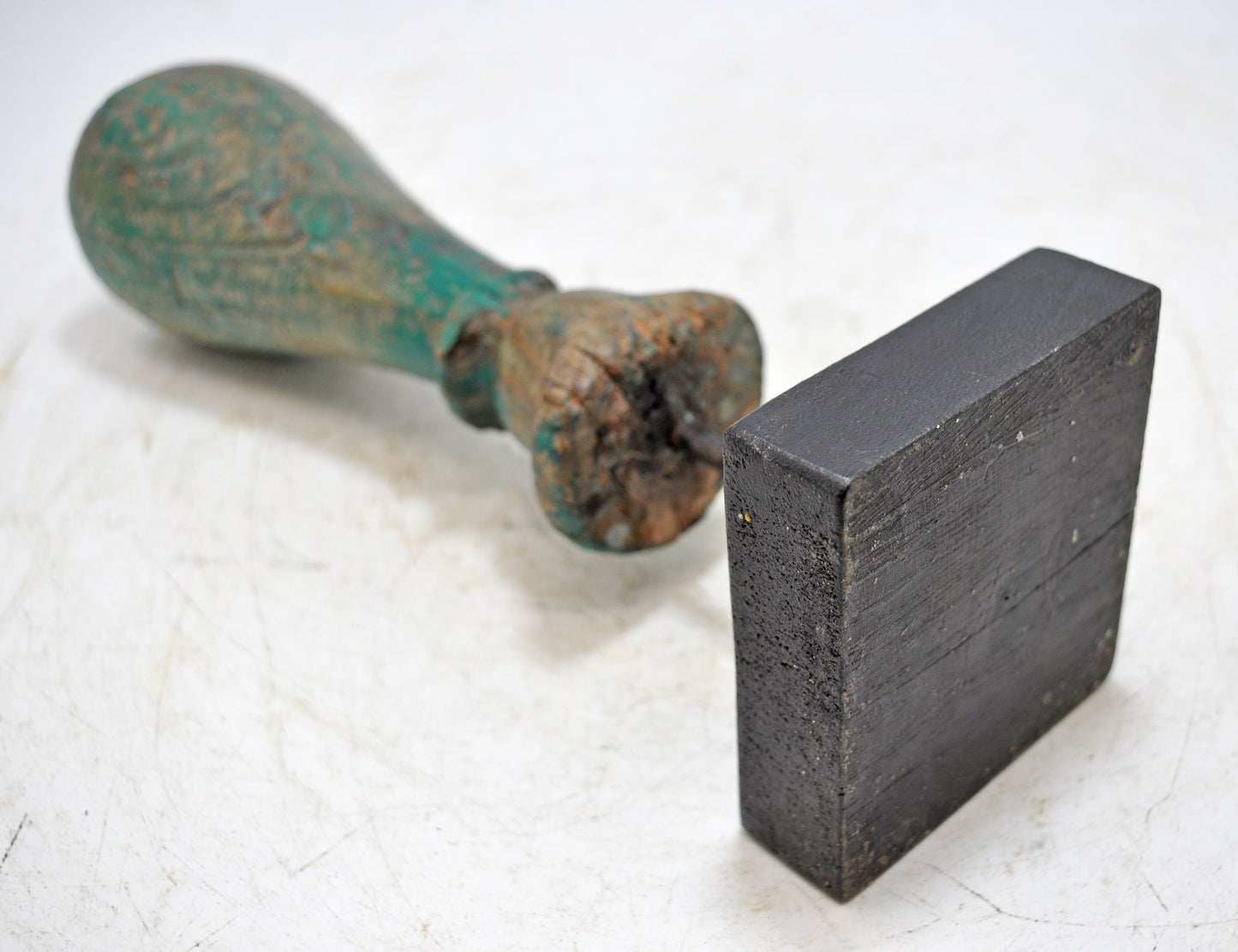 Antique Wooden Paga Leg Candle Holder Stand Original Old Hand Carved