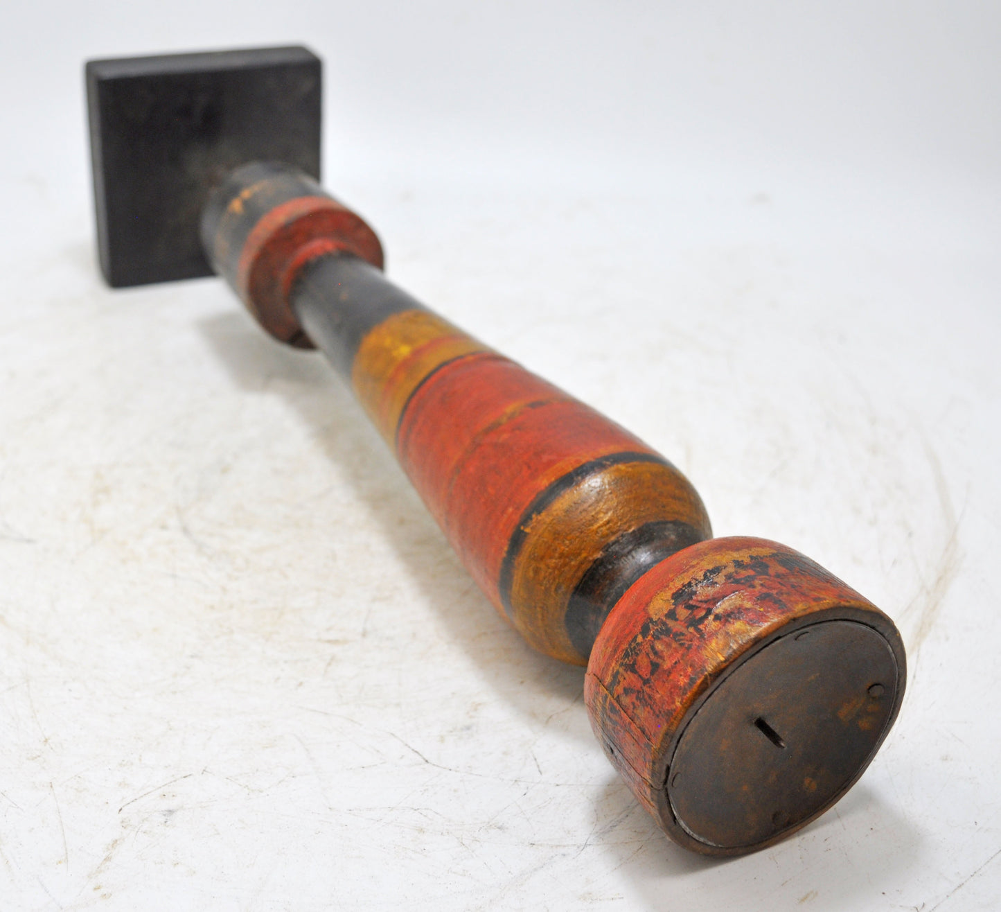 Antique Wooden Paga Leg Candle Holder Stand Original Old Hand Carved