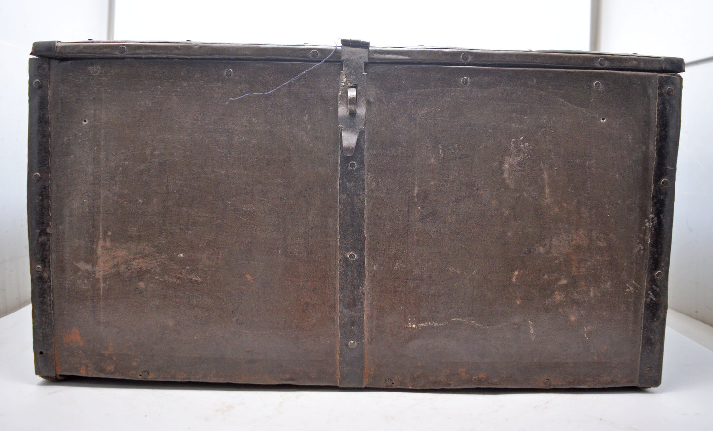 Antique Wooden Large Storage Chest Trunk Box Original Old Hand Crafted