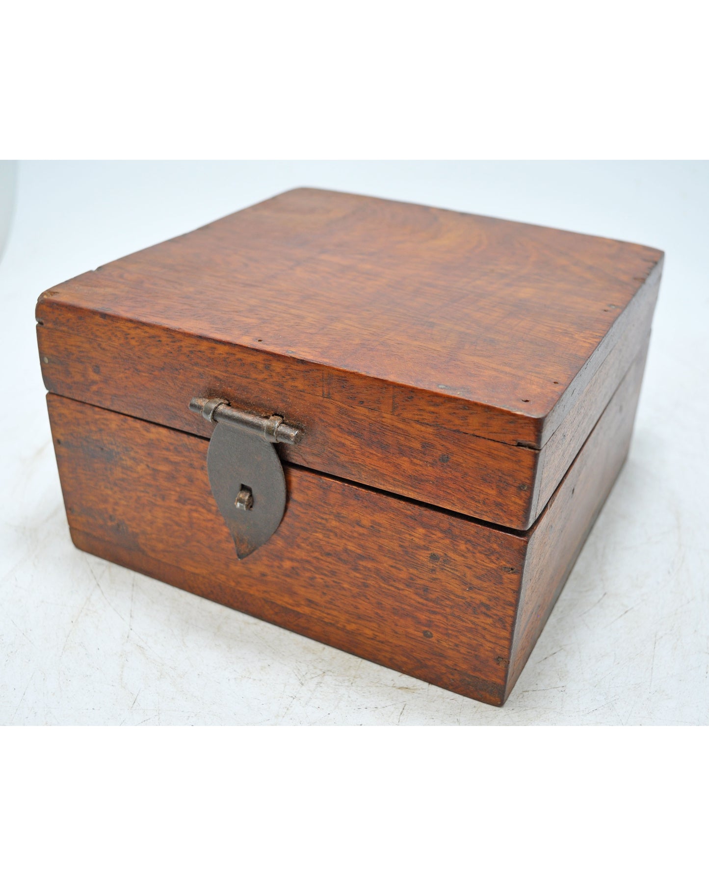 Vintage Wooden Square Storage Chest Box Original old Hand Crafted