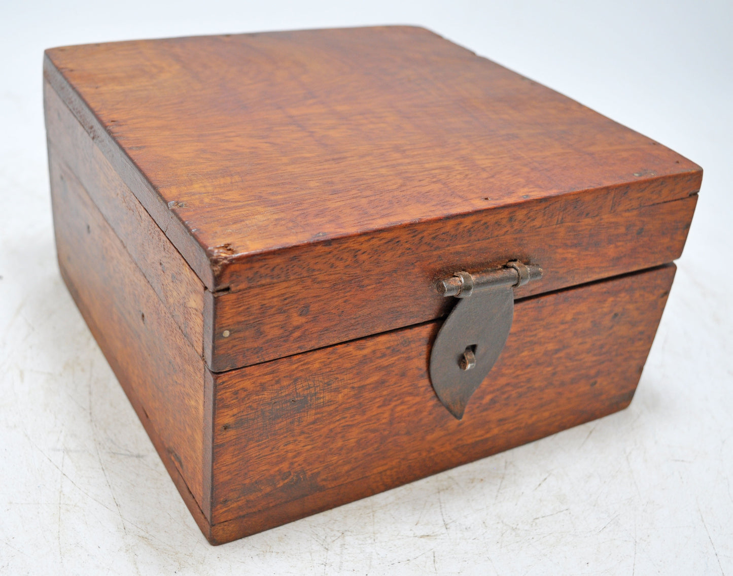 Vintage Wooden Square Storage Chest Box Original old Hand Crafted