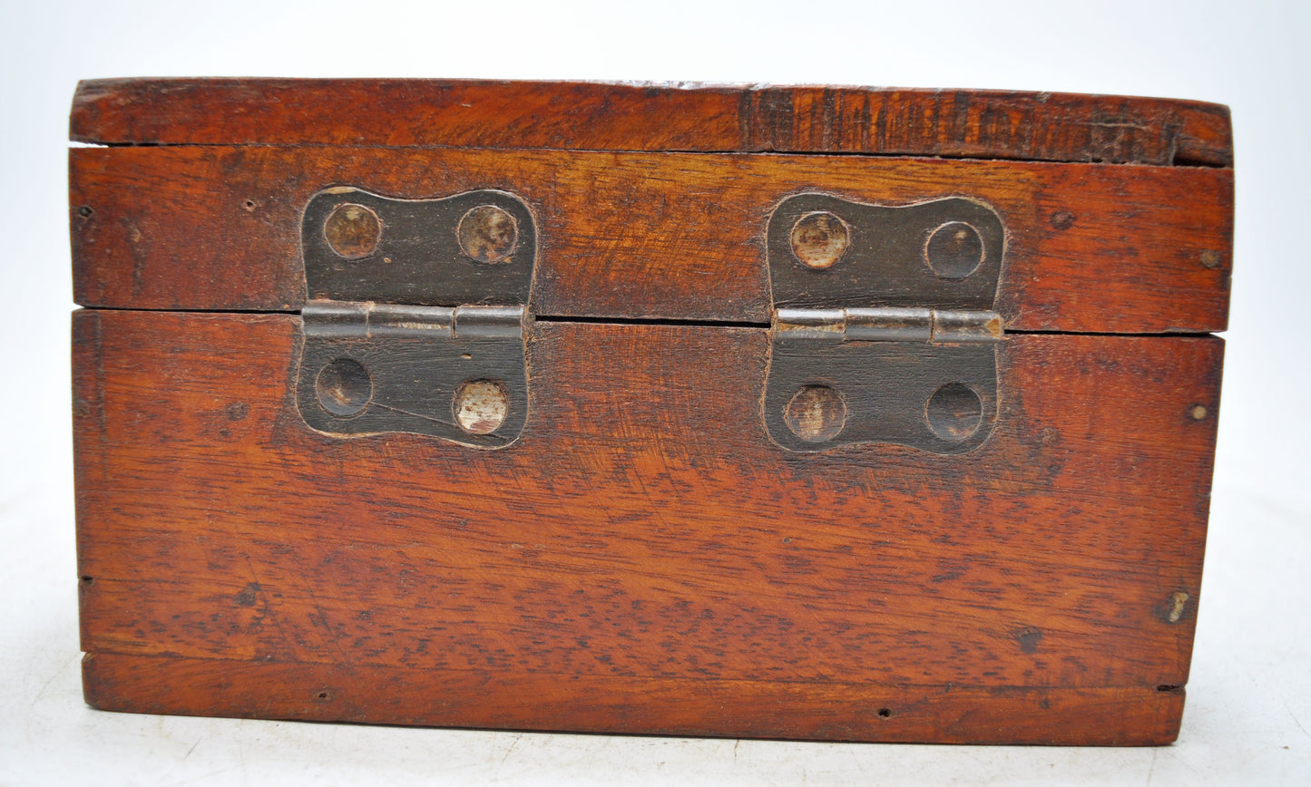 Vintage Wooden Square Storage Chest Box Original old Hand Crafted