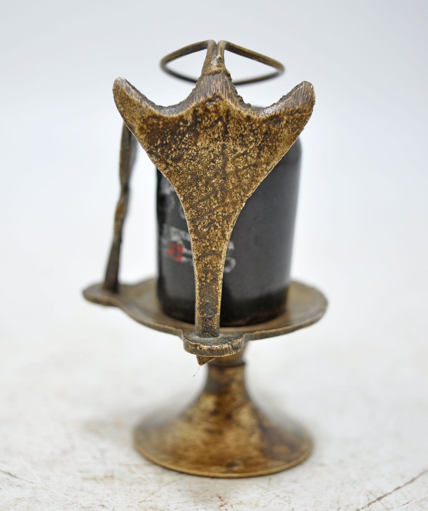 Antique Brass God Shiva Linga Idol Figurine Original Old Hand Crafted Engraved