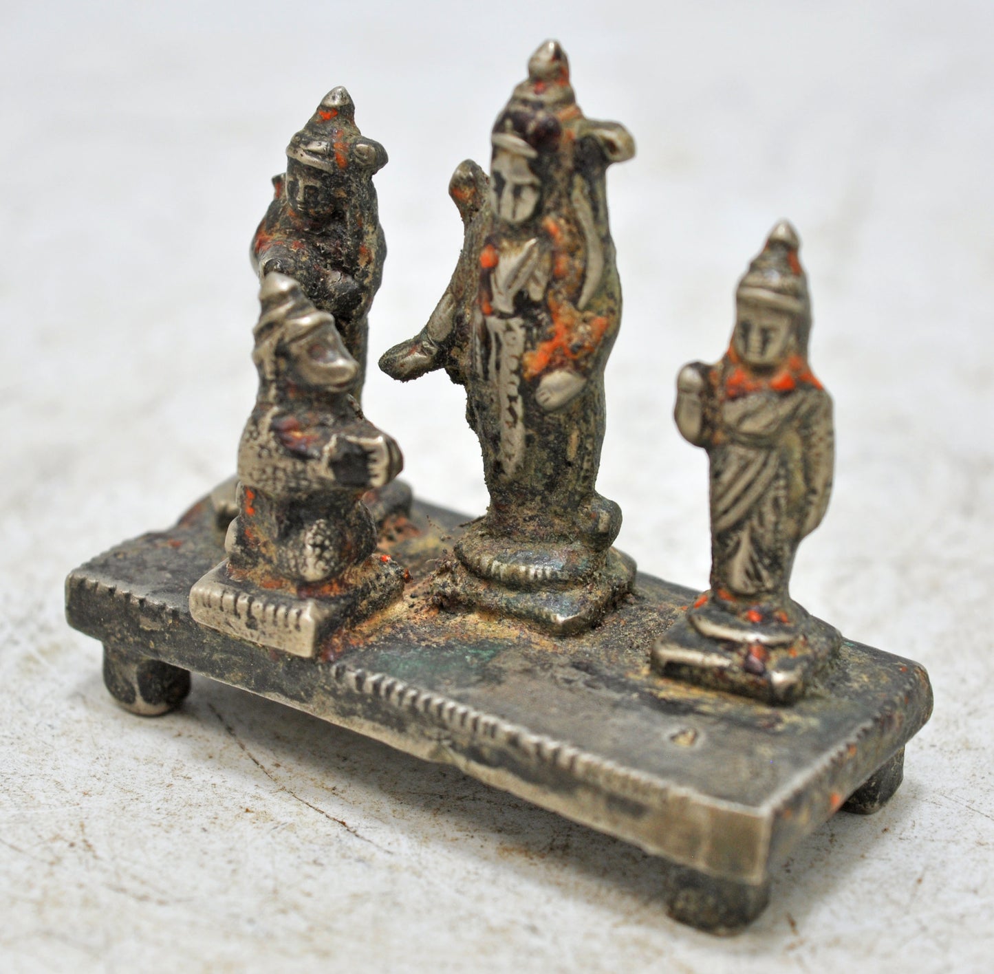 Antique Brass God Rama Hanumana Idol Figurine Original Old Fine Hand Carved