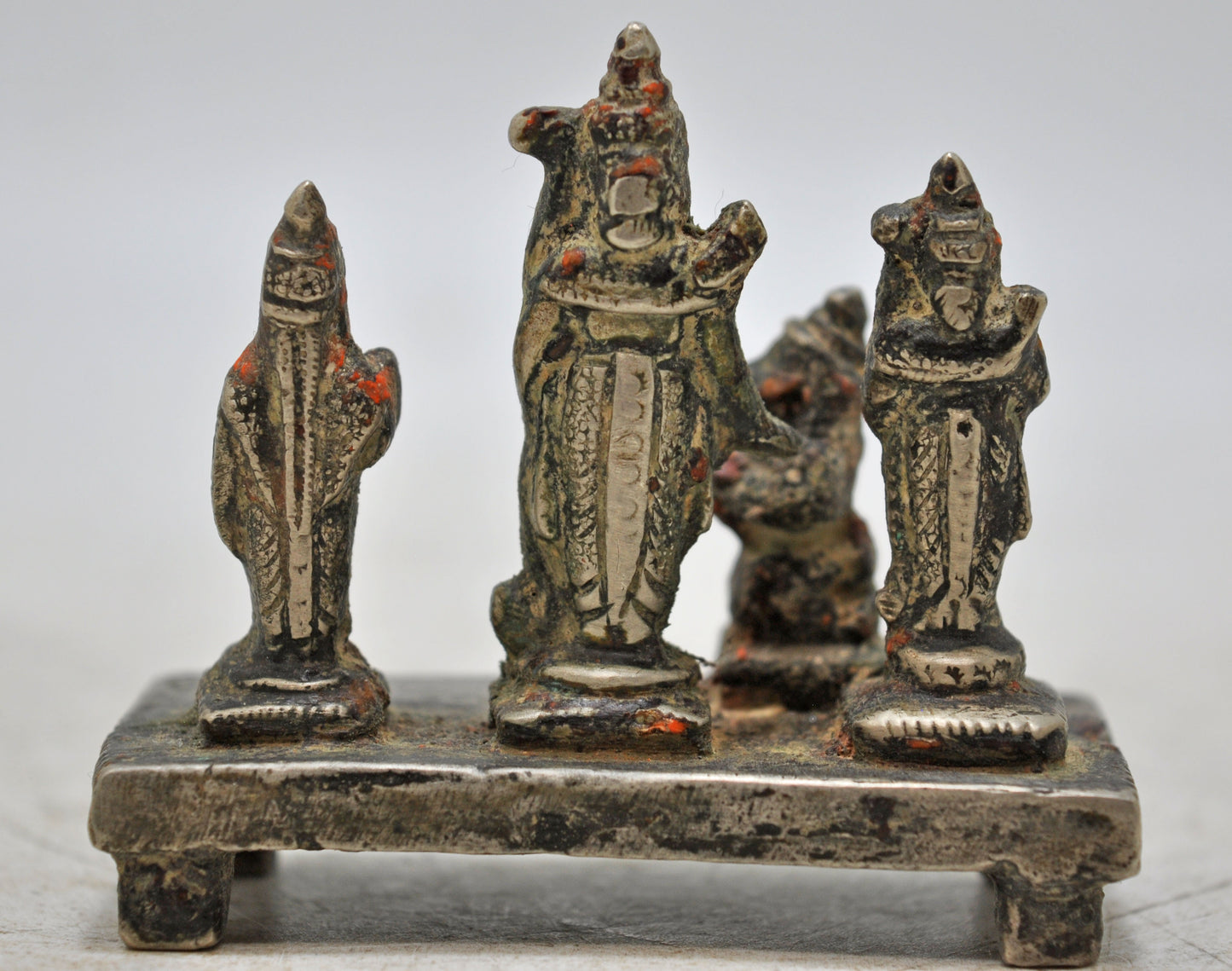 Antique Brass God Rama Hanumana Idol Figurine Original Old Fine Hand Carved