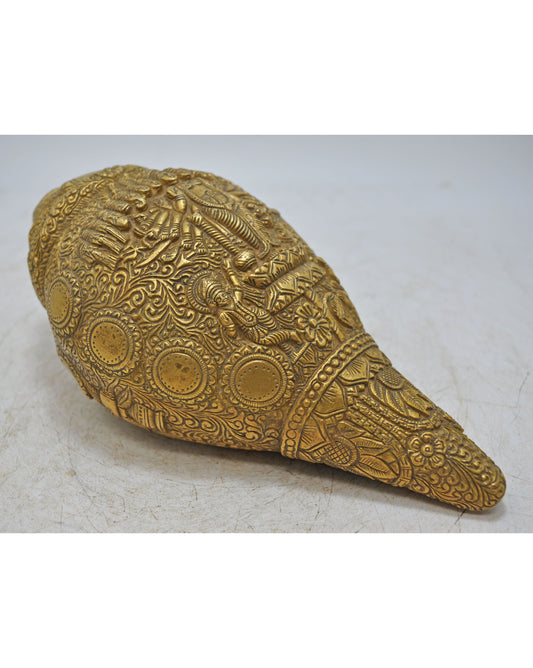 Hand Crafted Casted Fine Brass Sea Shell Figurine Very Fine Details