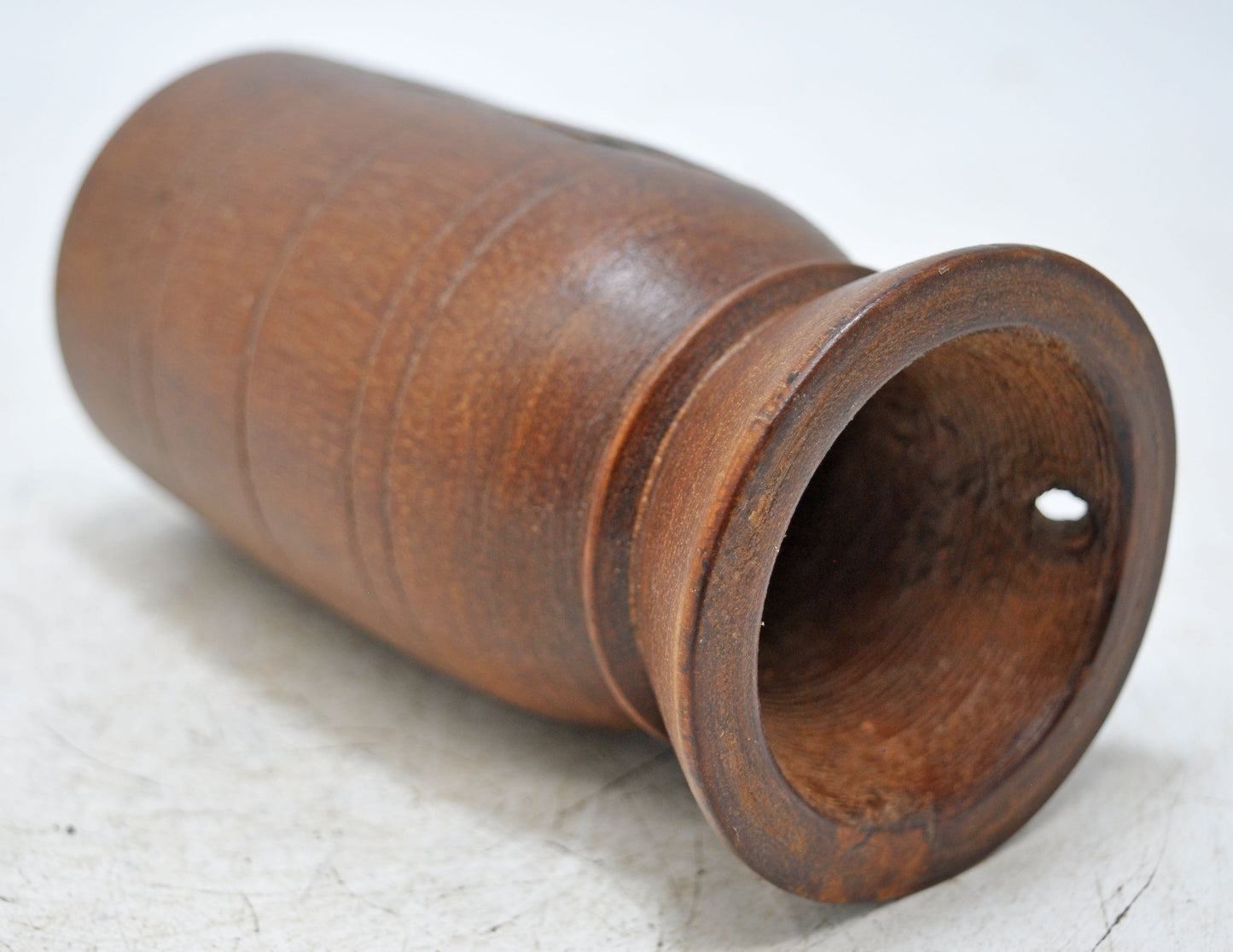 Antique Wooden Himalayan Water Pot Matka Original Old Hand Carved